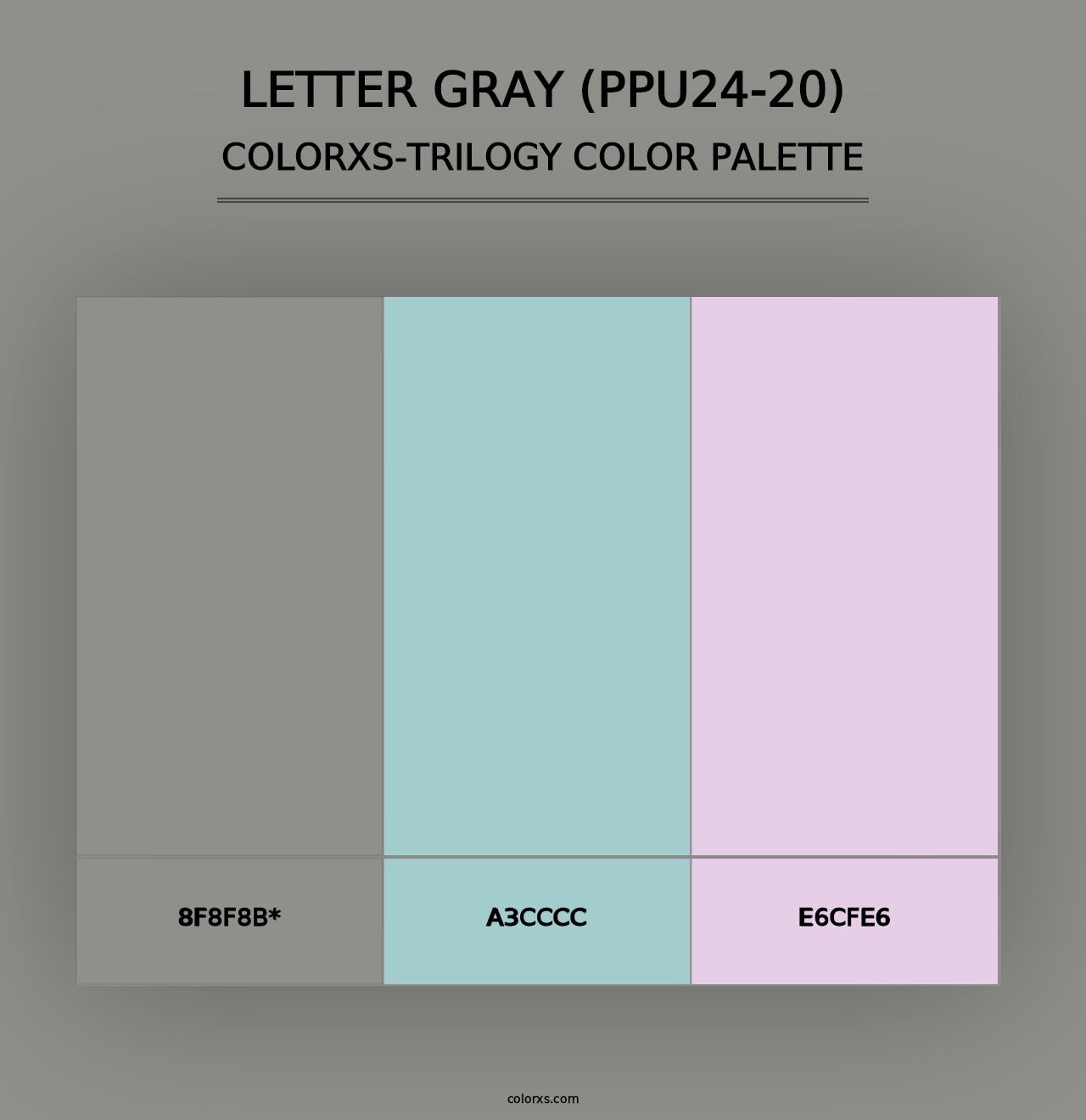 Letter Gray (PPU24-20) - Colorxs Trilogy Palette