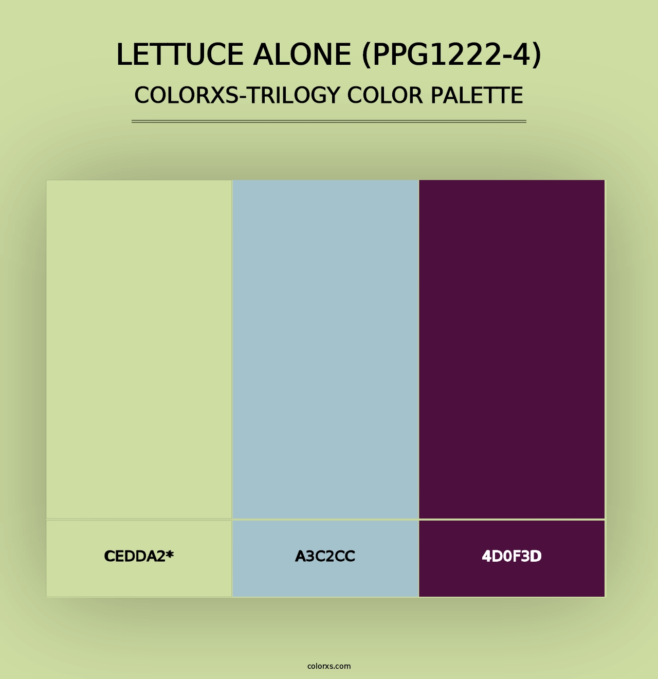 Lettuce Alone (PPG1222-4) - Colorxs Trilogy Palette