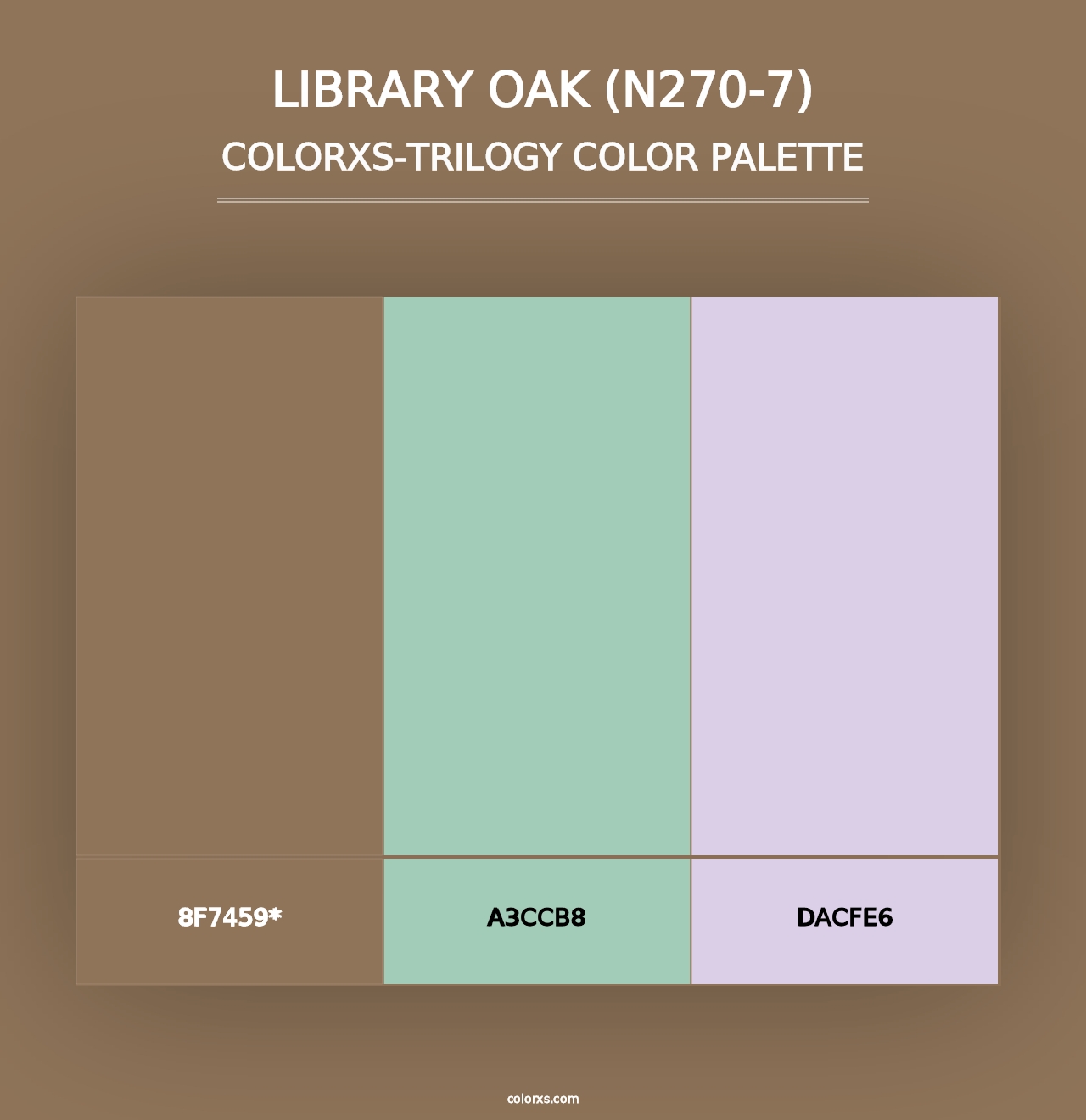 Library Oak (N270-7) - Colorxs Trilogy Palette