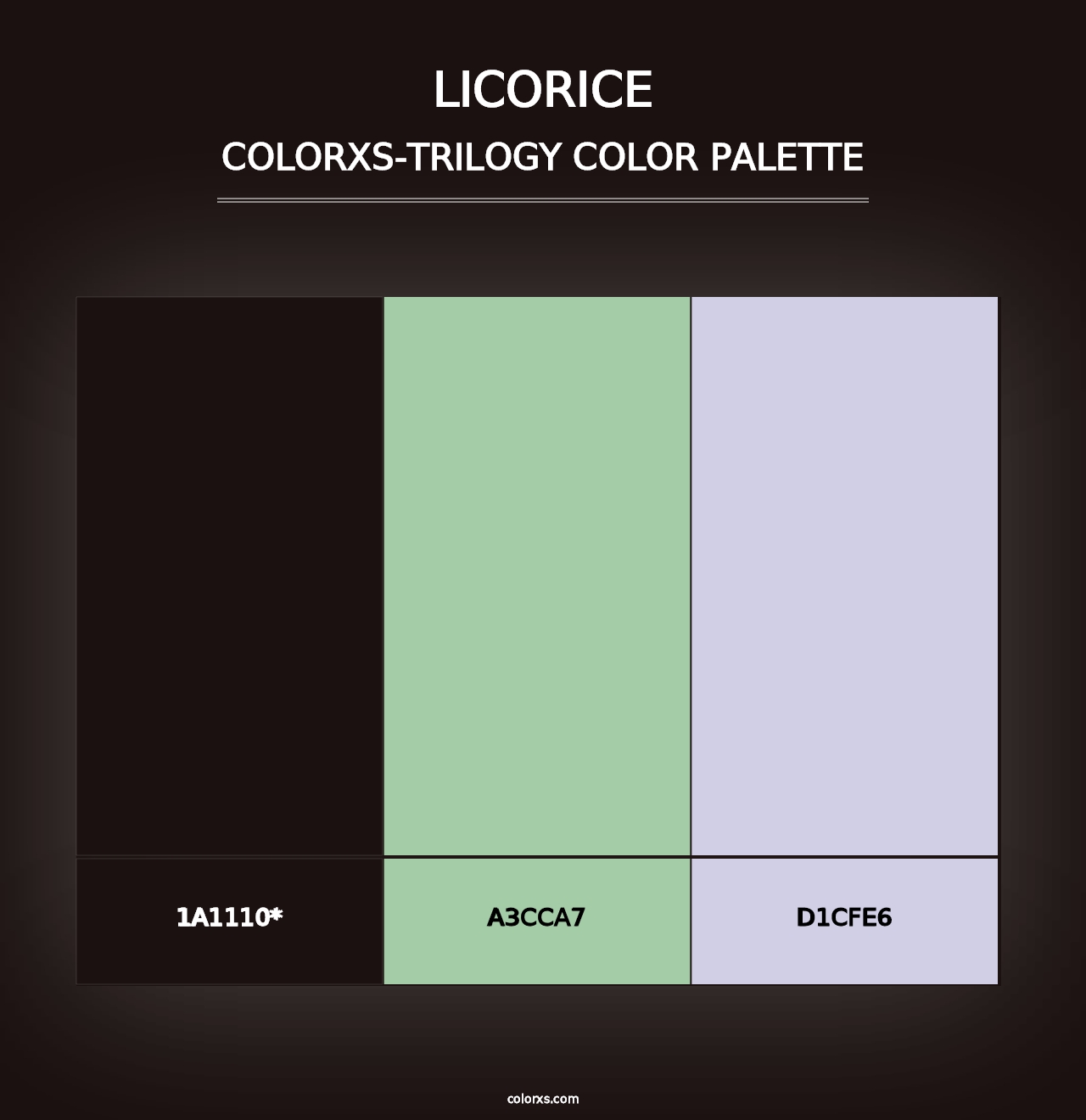 Licorice - Colorxs Trilogy Palette