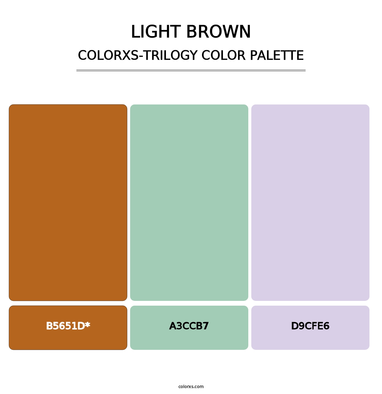 Light Brown - Colorxs Trilogy Palette