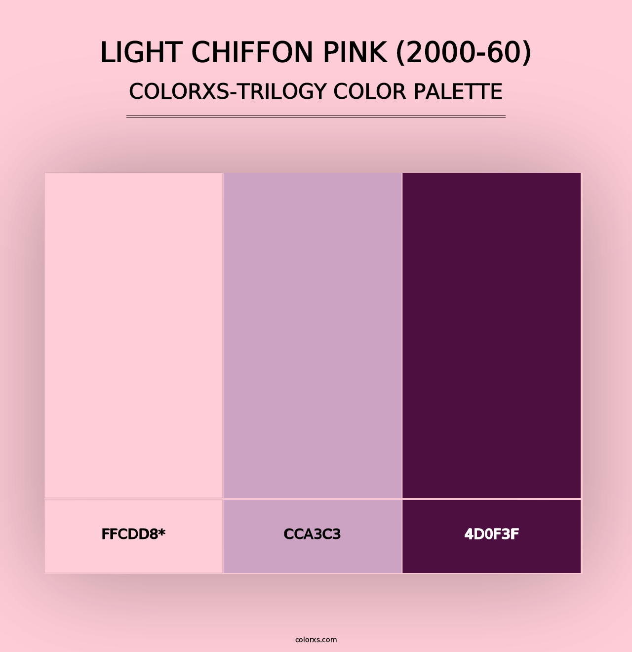 Light Chiffon Pink (2000-60) - Colorxs Trilogy Palette