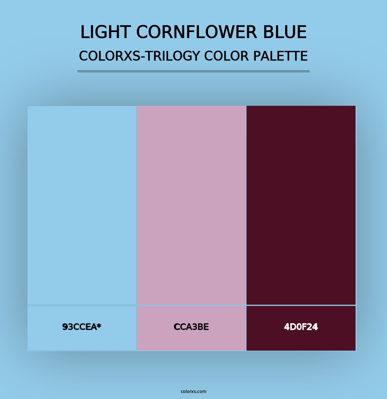 Light Cornflower Blue - Colorxs Trilogy Palette