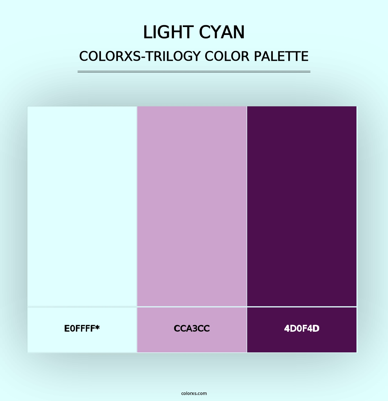 Light Cyan - Colorxs Trilogy Palette