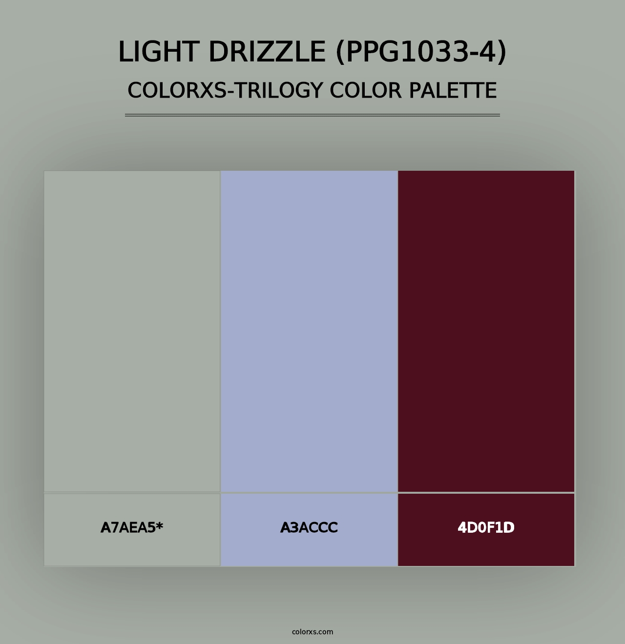 Light Drizzle (PPG1033-4) - Colorxs Trilogy Palette