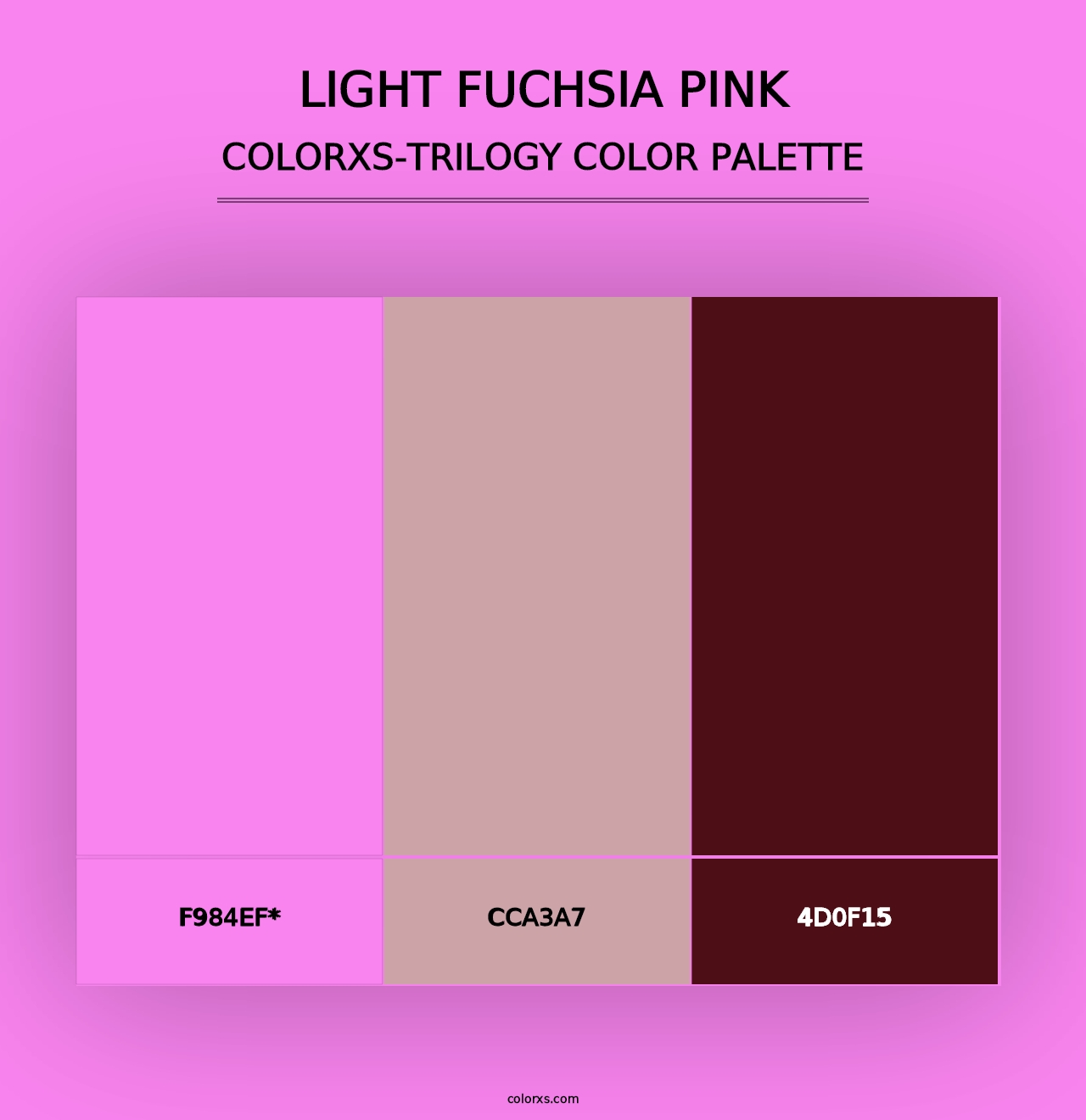 Light Fuchsia Pink - Colorxs Trilogy Palette