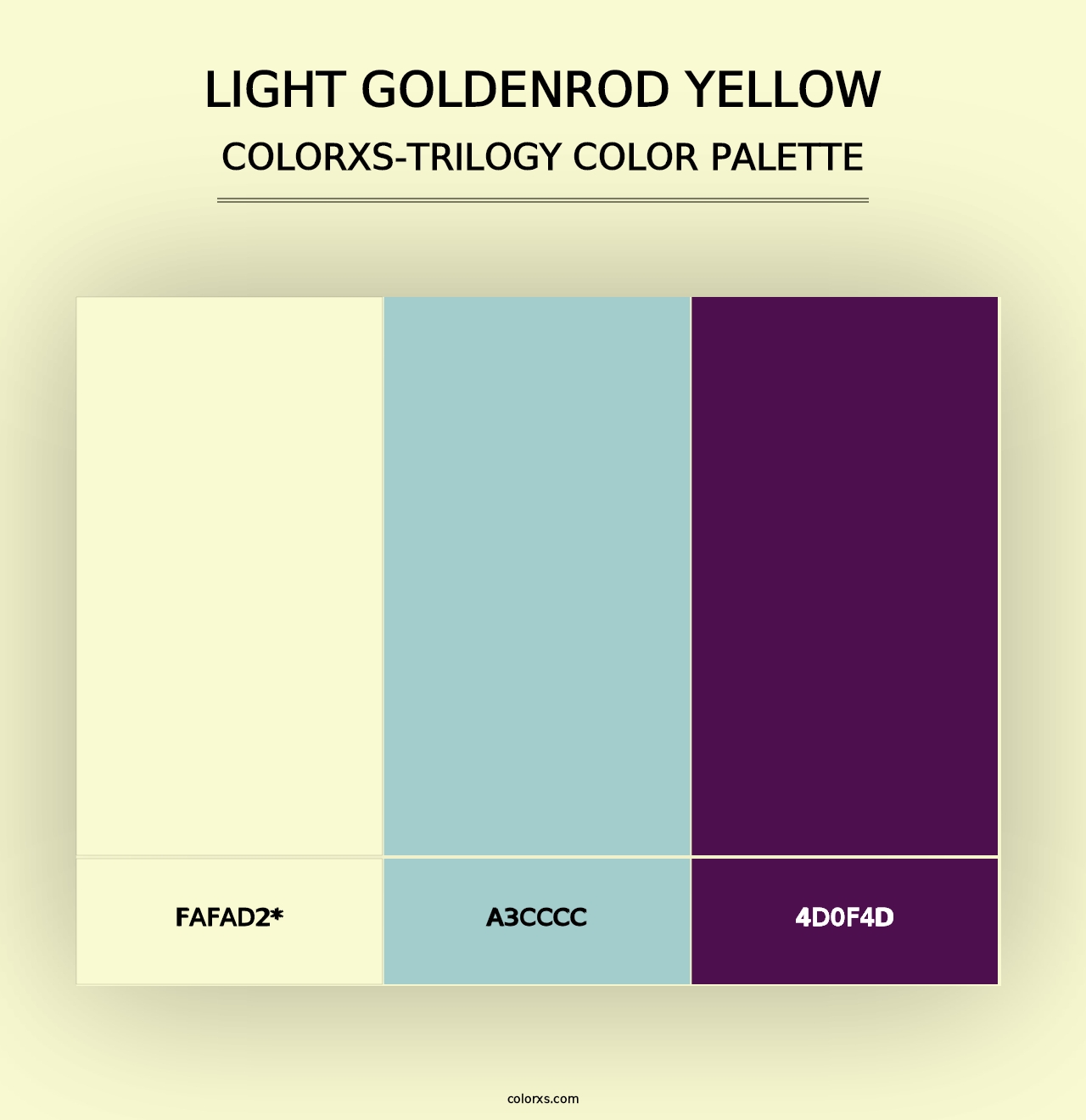 Light Goldenrod Yellow - Colorxs Trilogy Palette