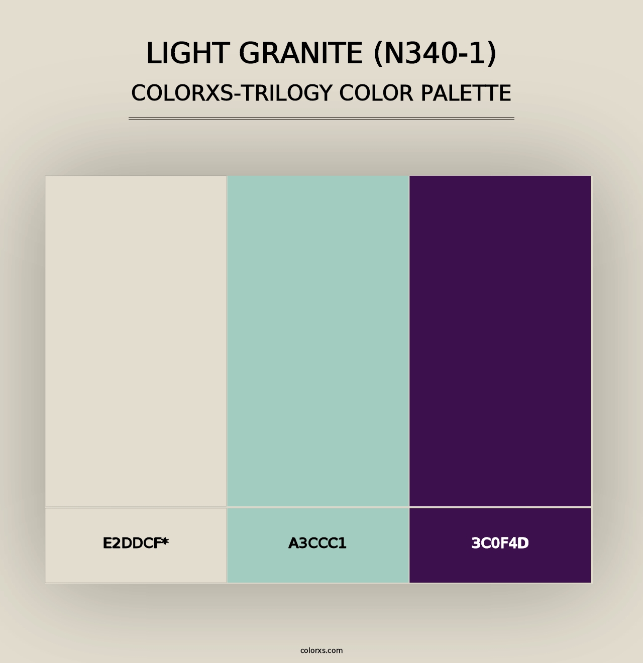 Light Granite (N340-1) - Colorxs Trilogy Palette