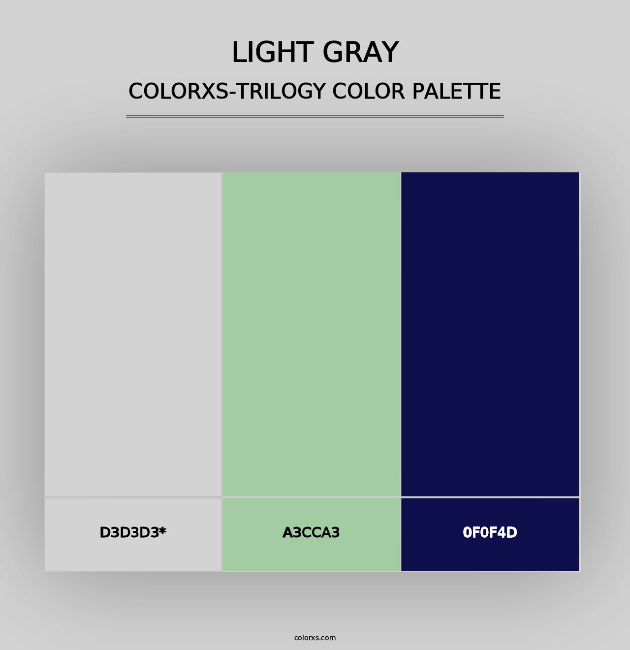 Light Gray - Colorxs Trilogy Palette