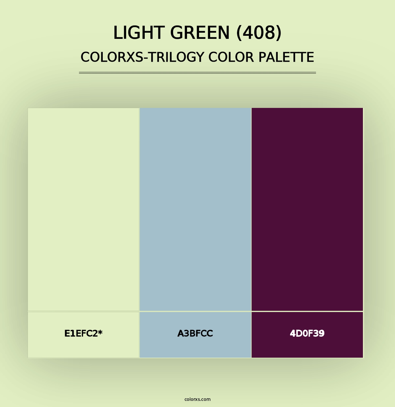 Light Green (408) - Colorxs Trilogy Palette