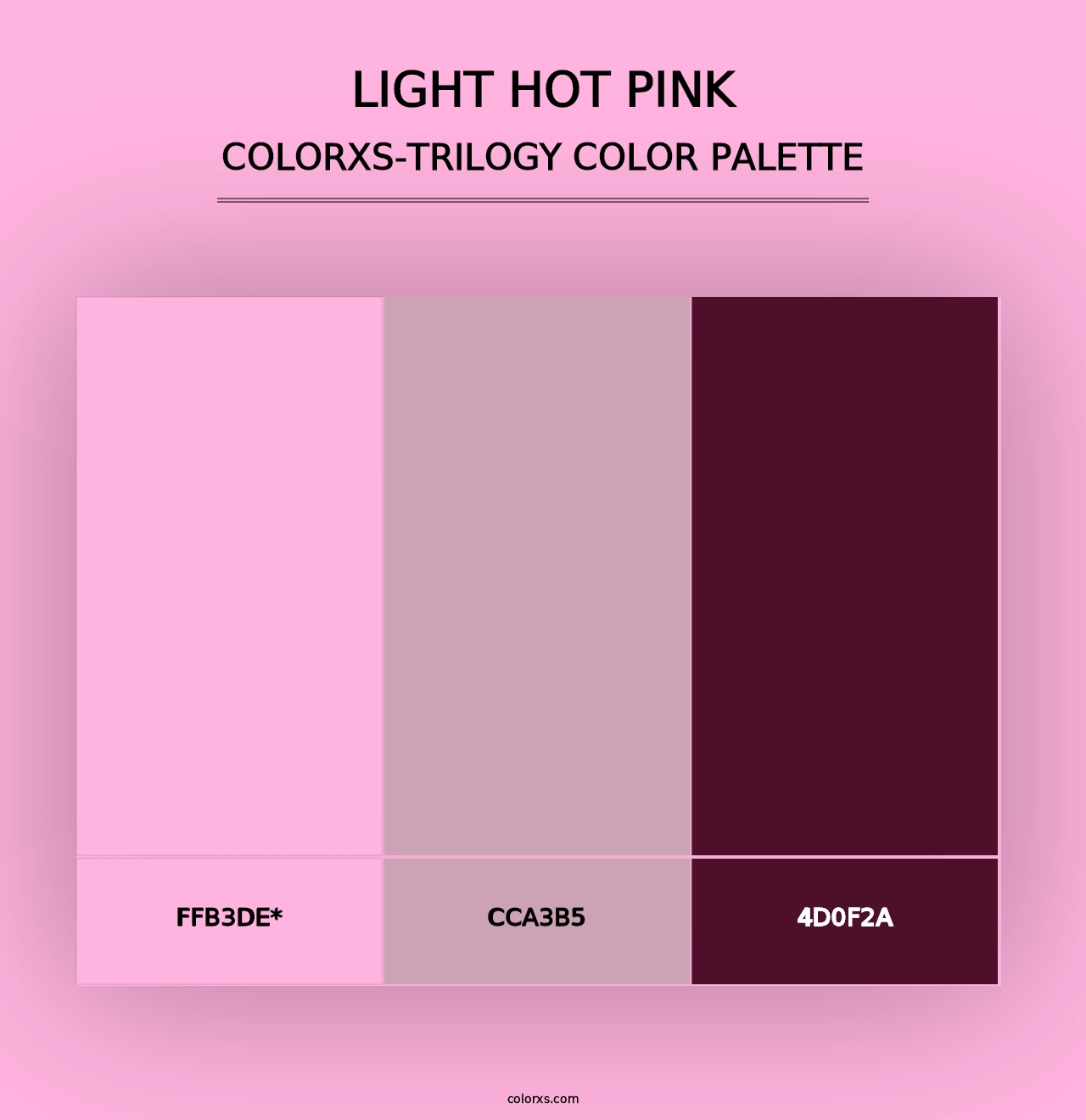 Light Hot Pink - Colorxs Trilogy Palette