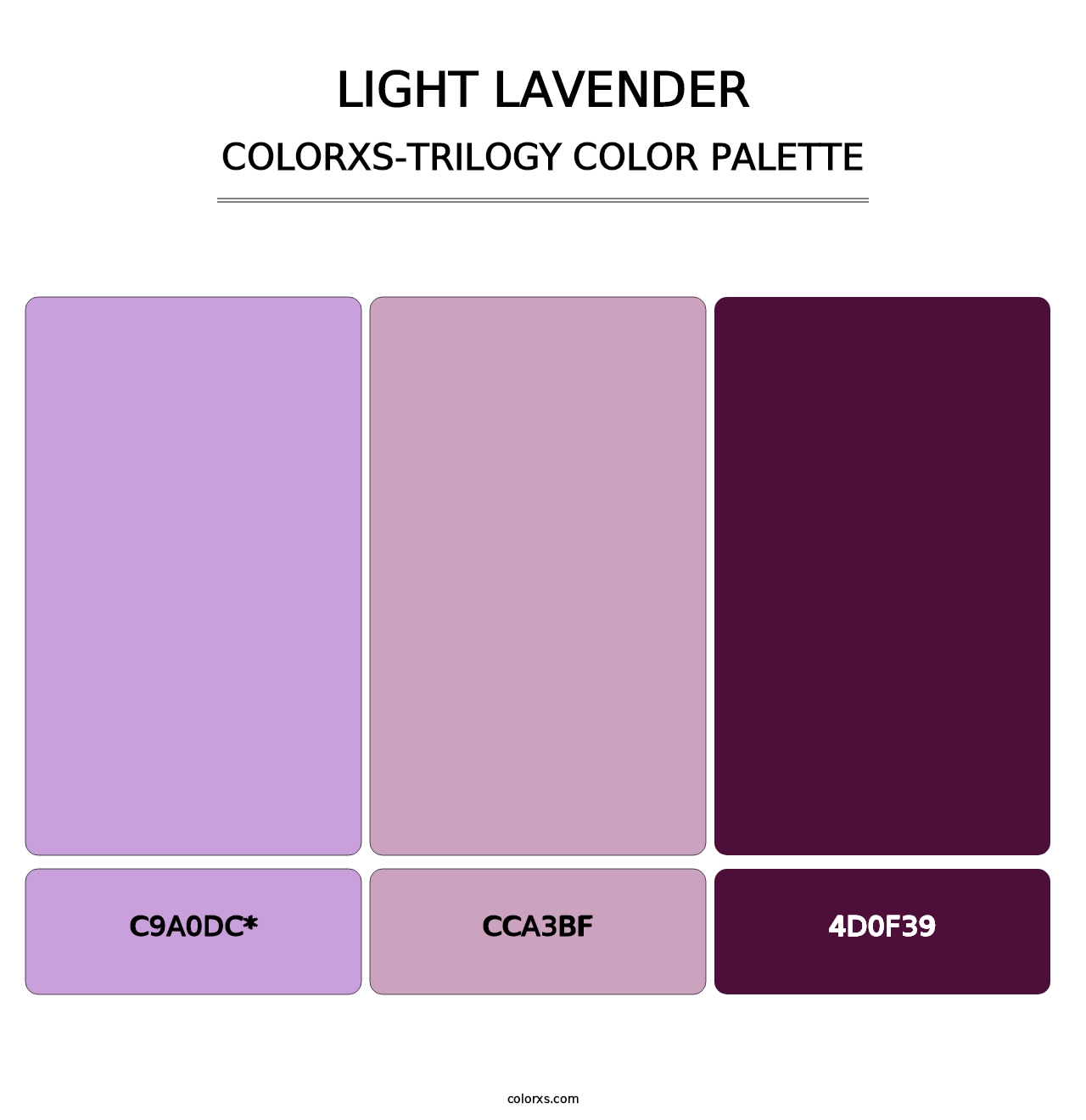 Light Lavender - Colorxs Trilogy Palette