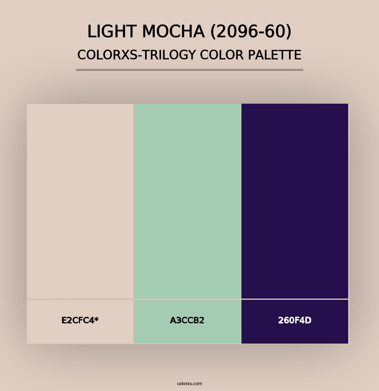 Light Mocha (2096-60) - Colorxs Trilogy Palette