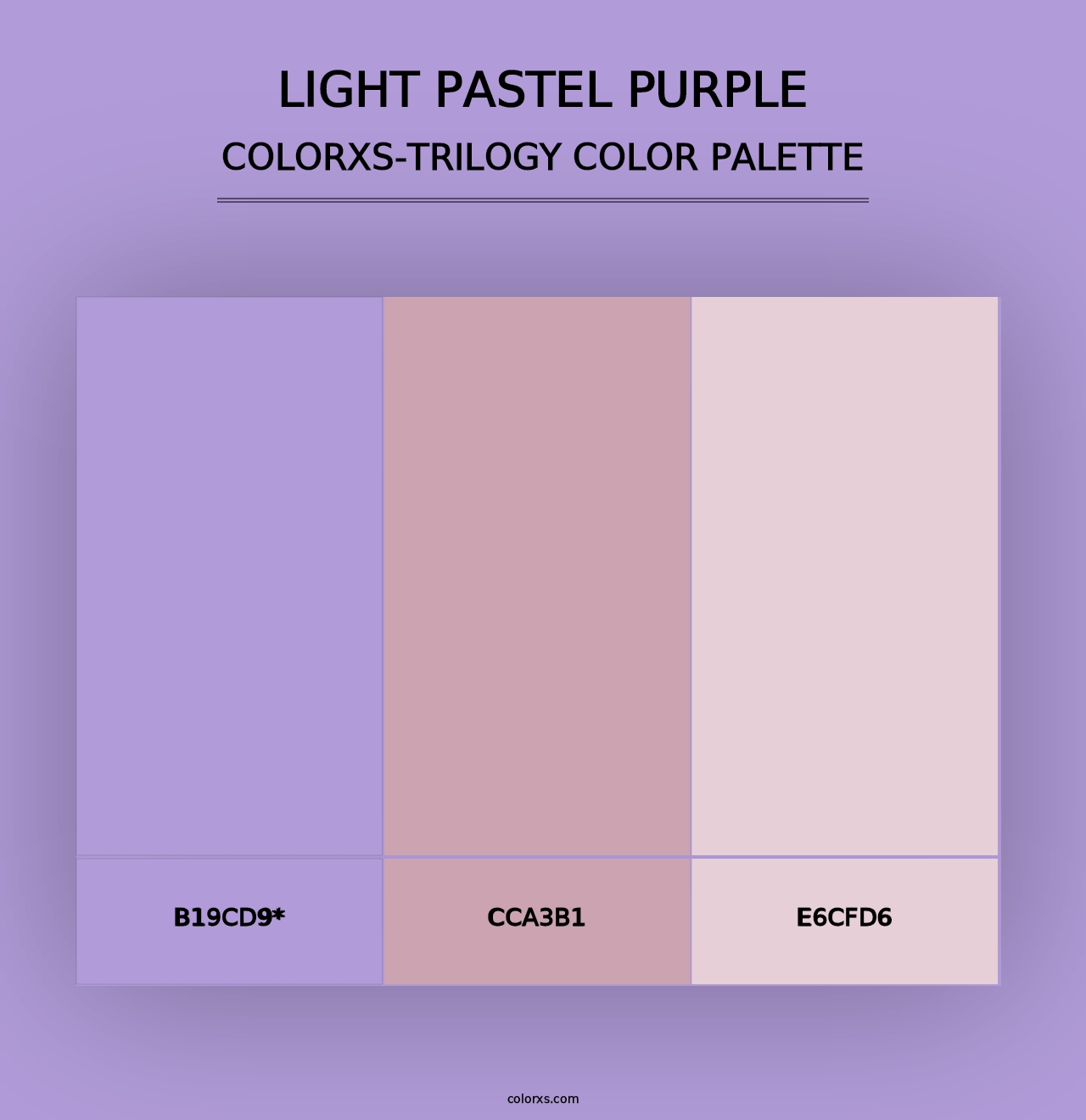 Light Pastel Purple - Colorxs Trilogy Palette