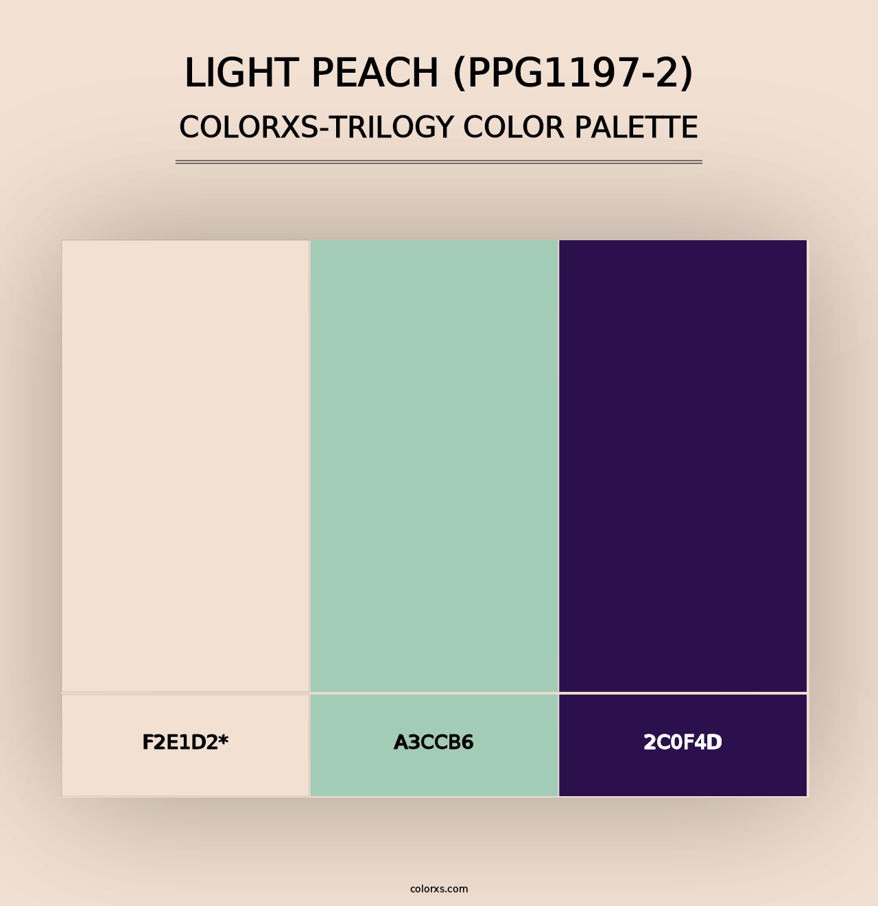 Light Peach (PPG1197-2) - Colorxs Trilogy Palette