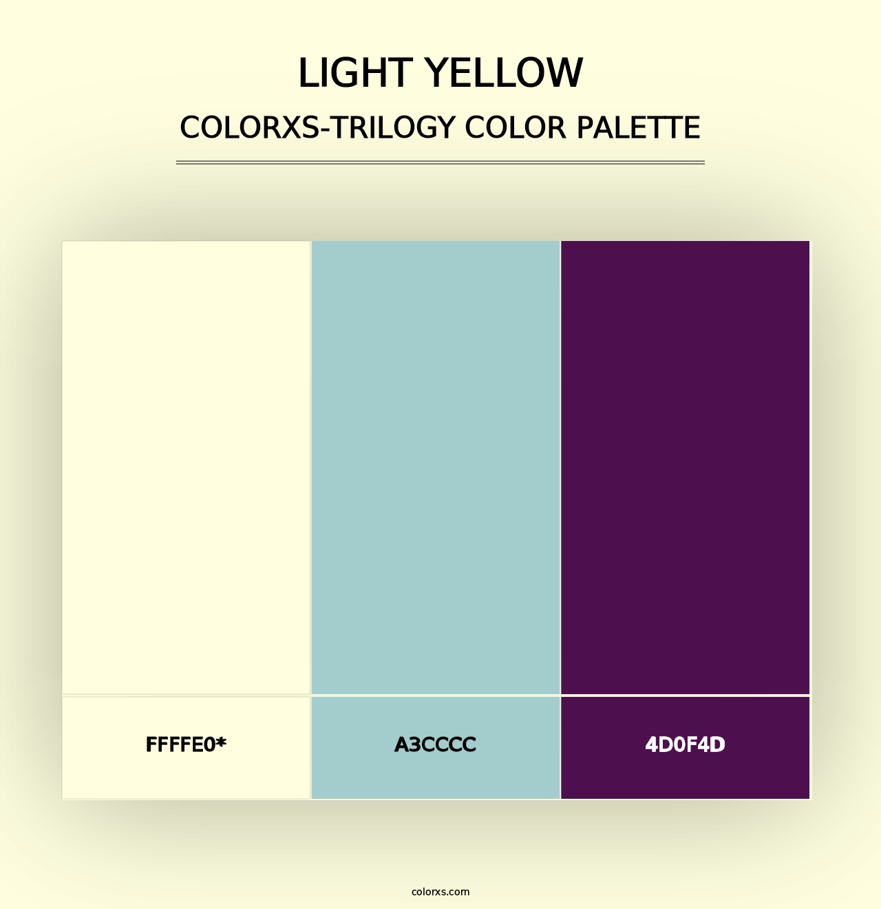 Light yellow - Colorxs Trilogy Palette