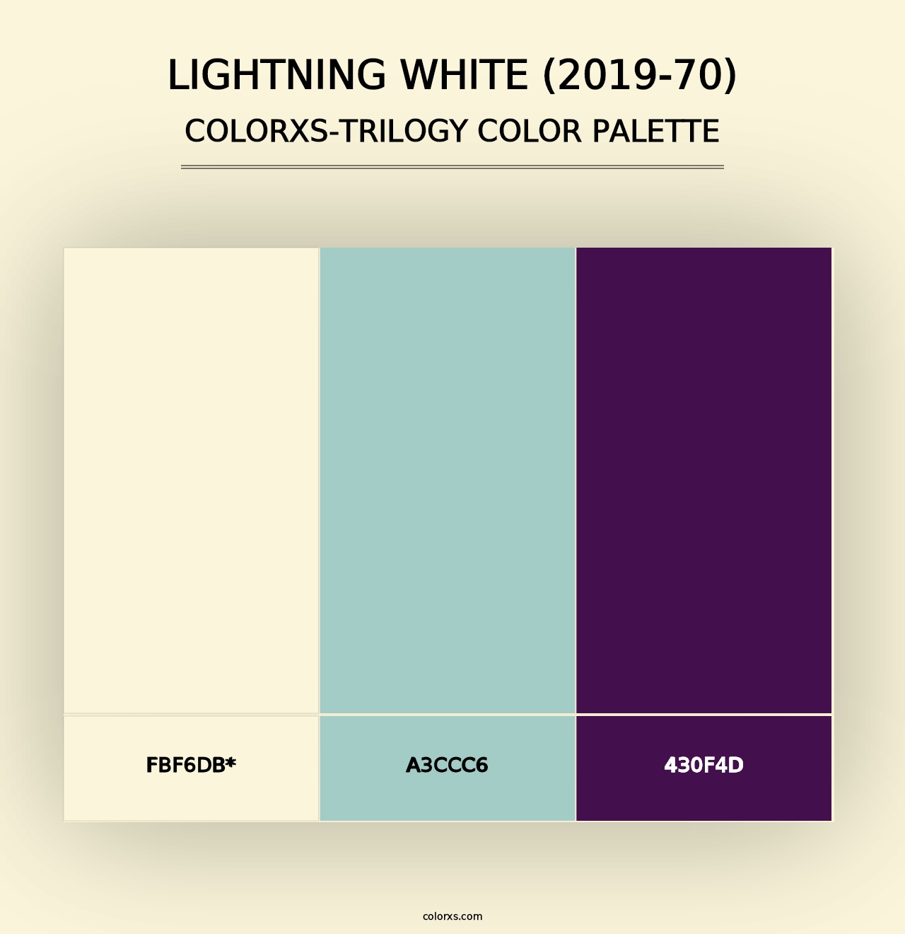 Lightning White (2019-70) - Colorxs Trilogy Palette