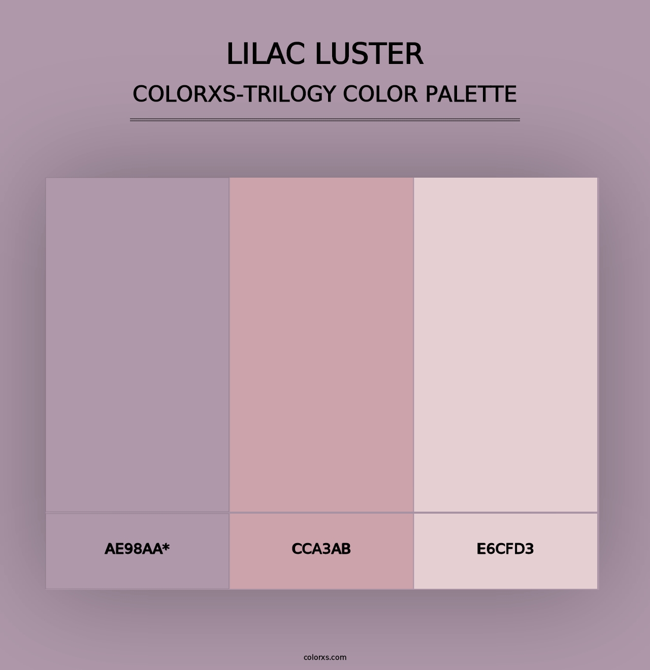 Lilac Luster - Colorxs Trilogy Palette