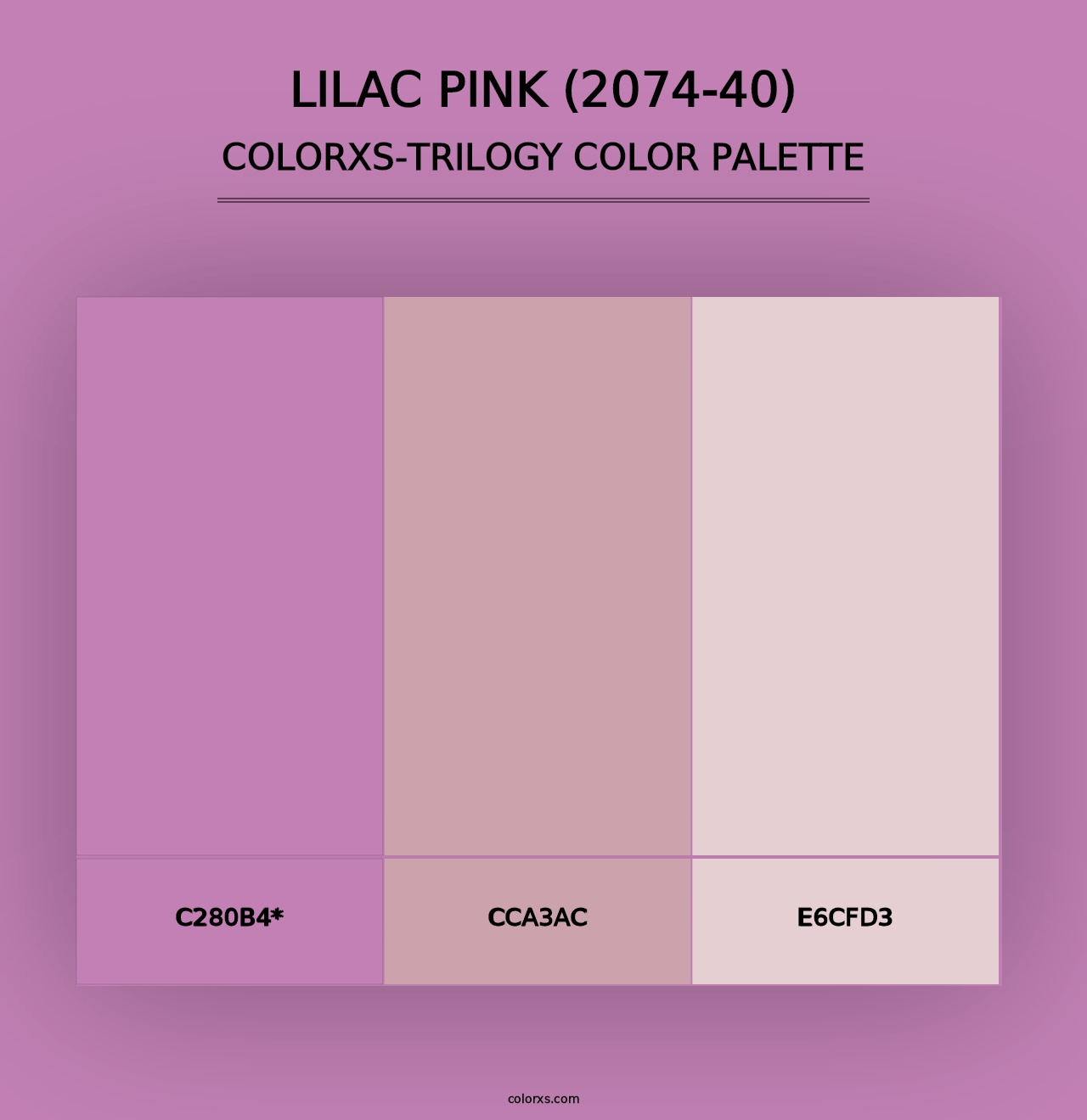 Lilac Pink (2074-40) - Colorxs Trilogy Palette