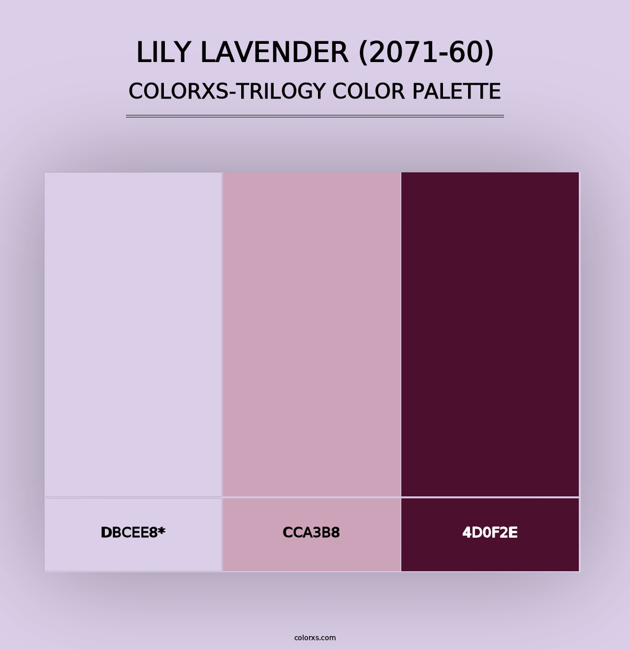 Lily Lavender (2071-60) - Colorxs Trilogy Palette