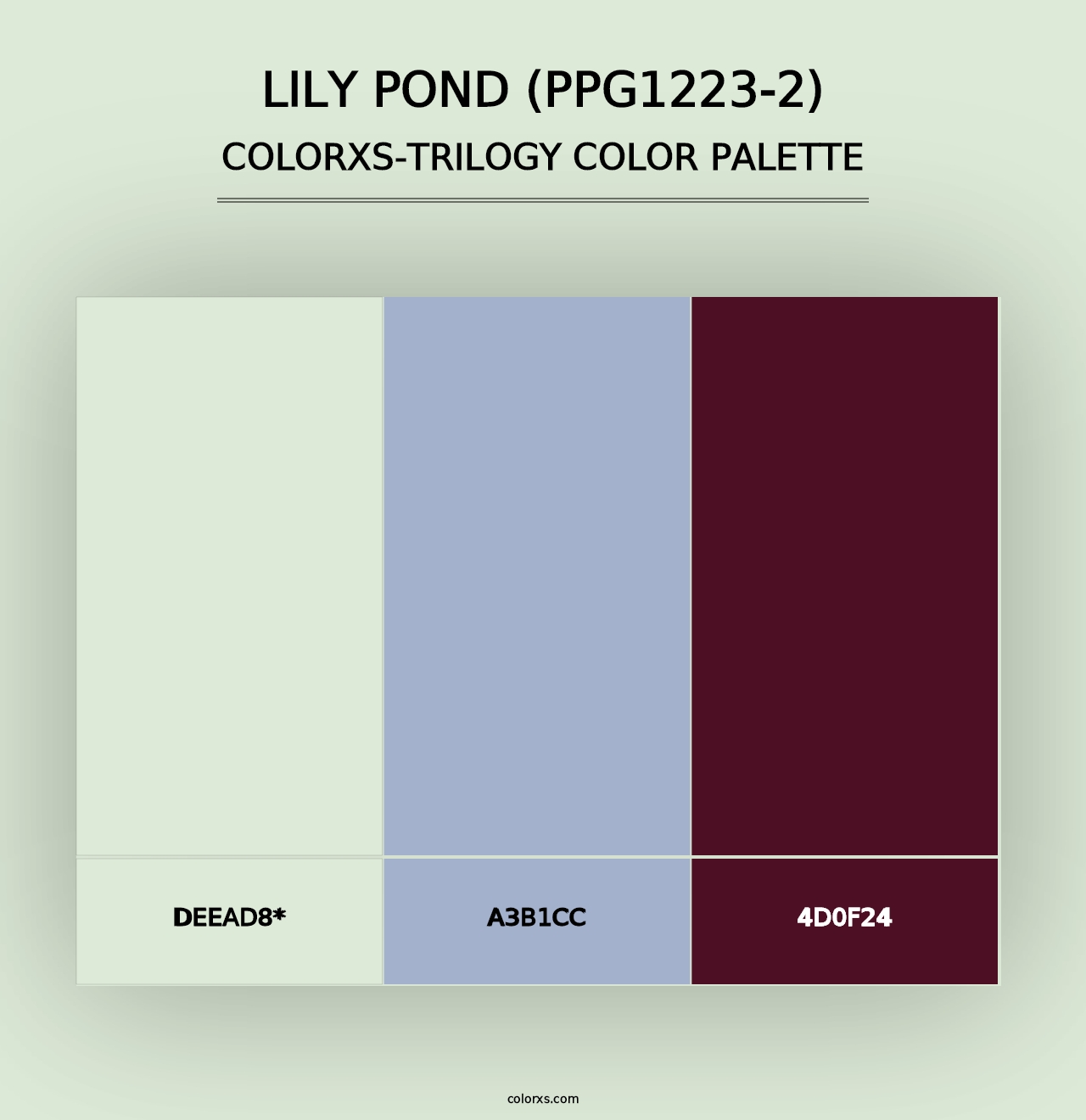 Lily Pond (PPG1223-2) - Colorxs Trilogy Palette