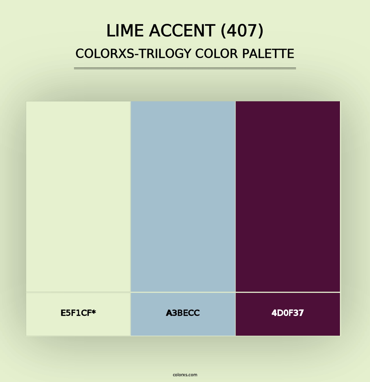 Lime Accent (407) - Colorxs Trilogy Palette