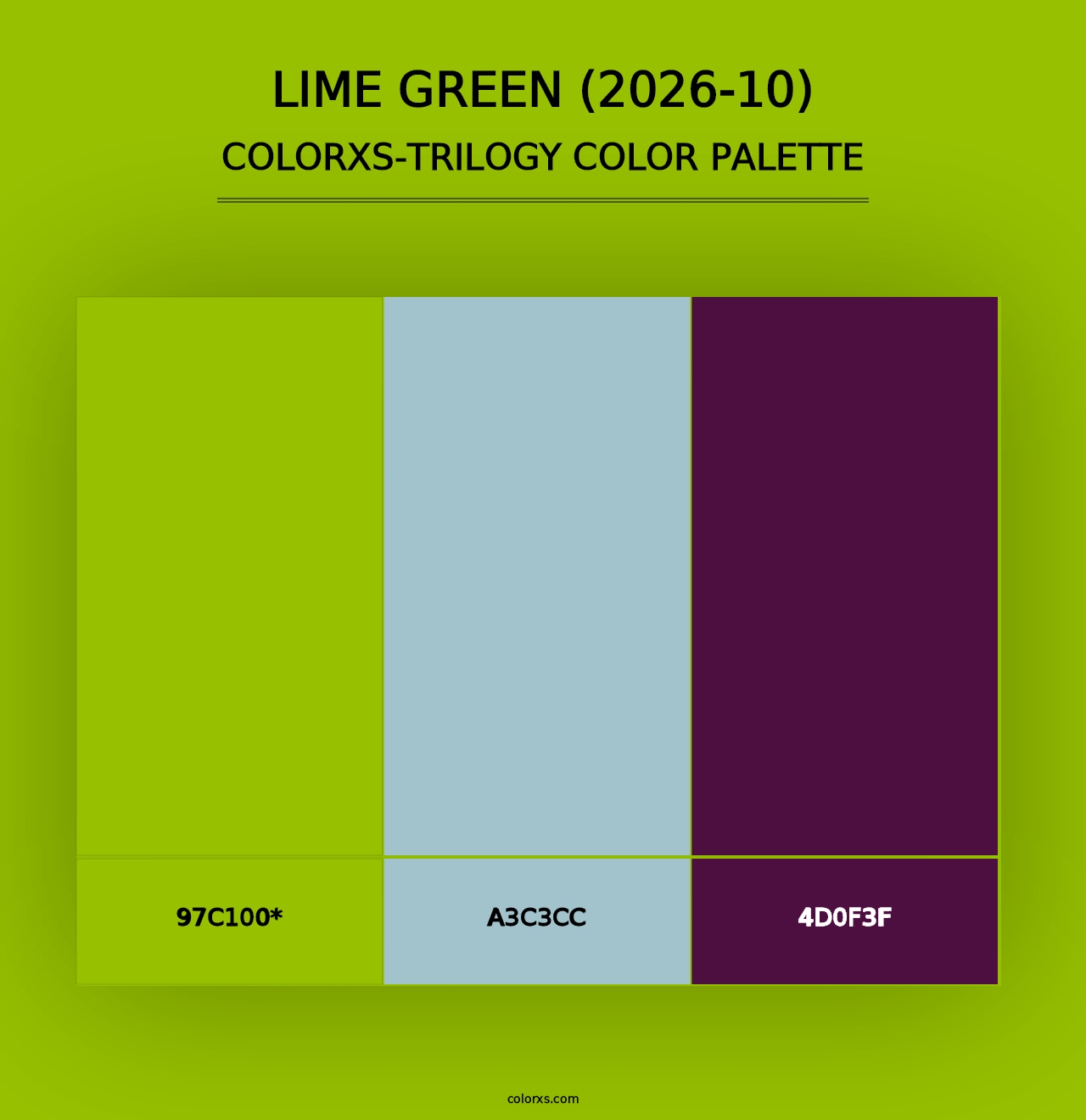 Lime Green (2026-10) - Colorxs Trilogy Palette