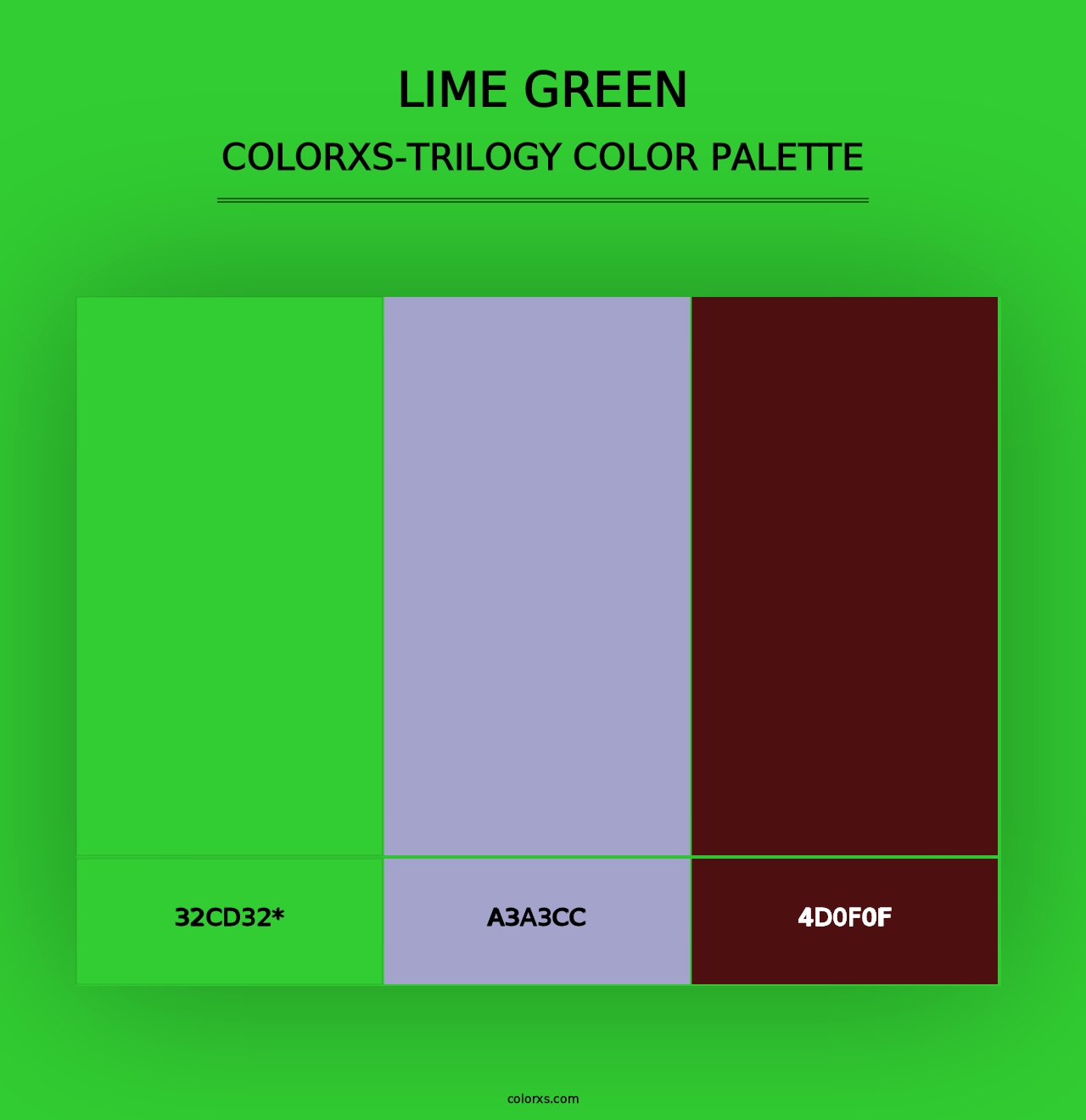 Lime Green - Colorxs Trilogy Palette