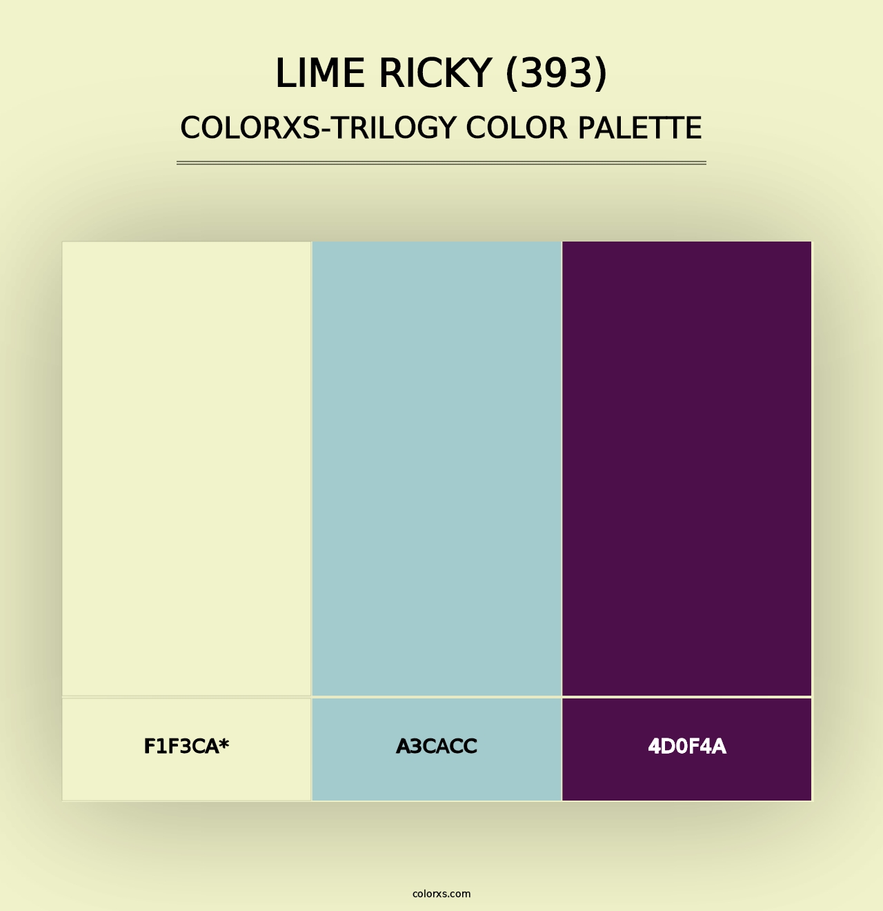 Lime Ricky (393) - Colorxs Trilogy Palette