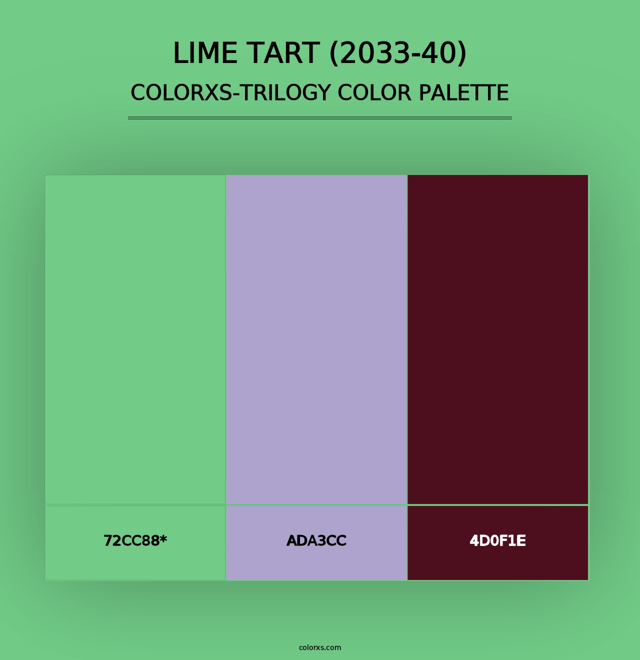 Lime Tart (2033-40) - Colorxs Trilogy Palette