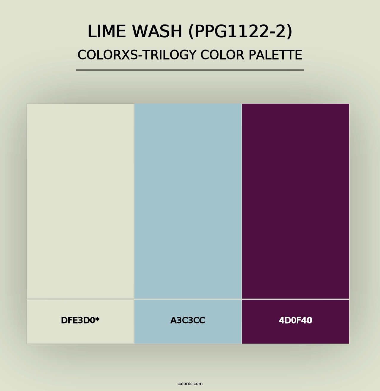 Lime Wash (PPG1122-2) - Colorxs Trilogy Palette