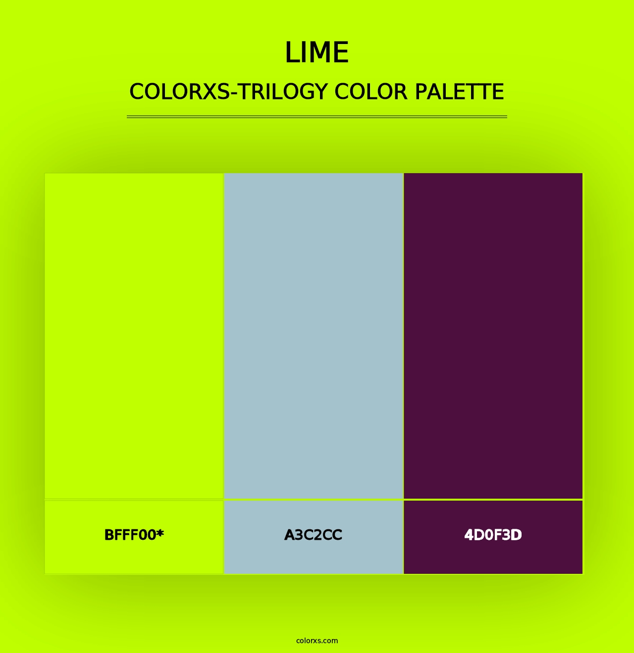 Lime - Colorxs Trilogy Palette