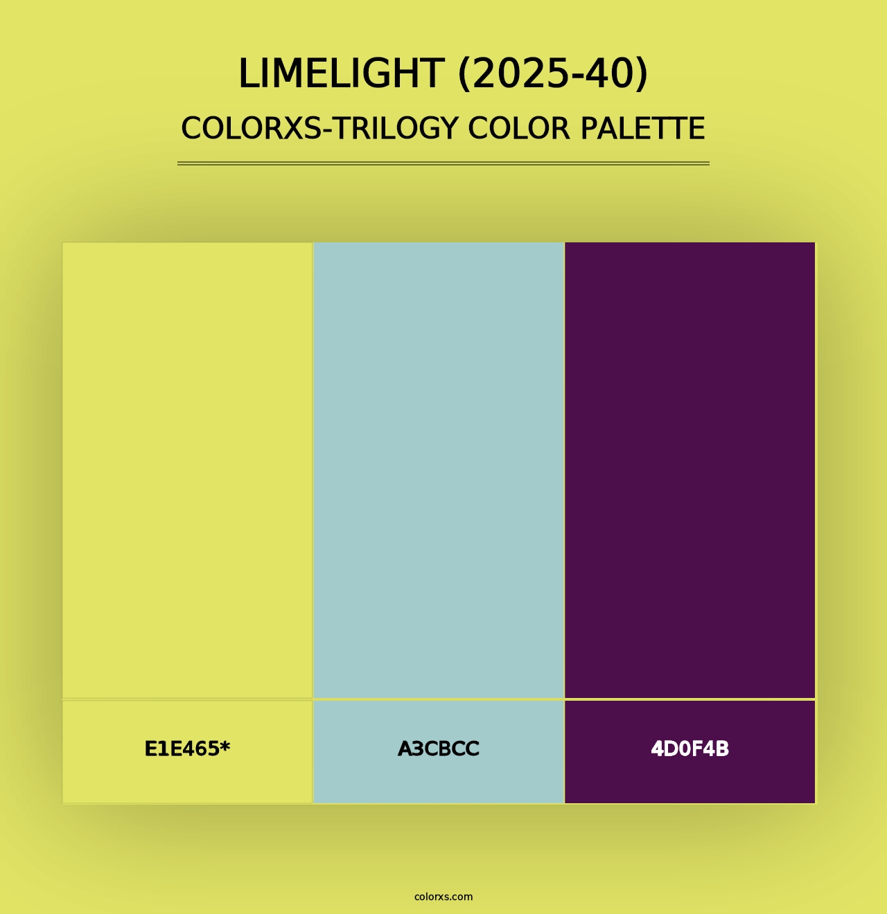 Limelight (2025-40) - Colorxs Trilogy Palette