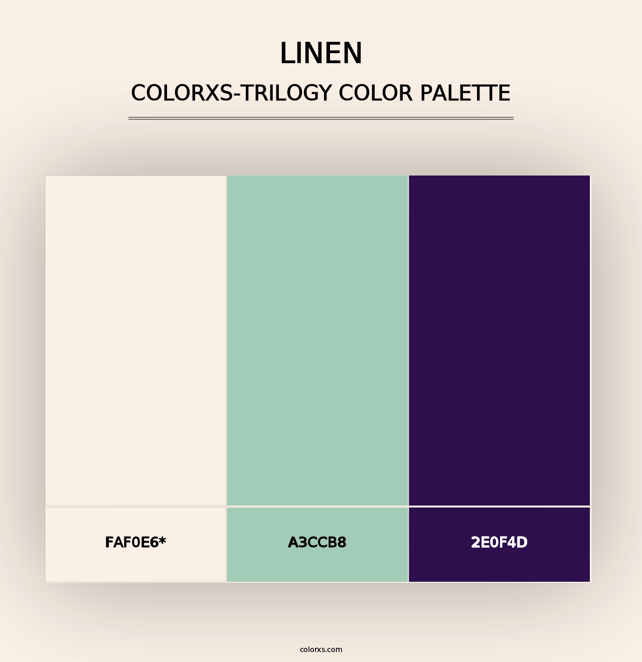 Linen - Colorxs Trilogy Palette