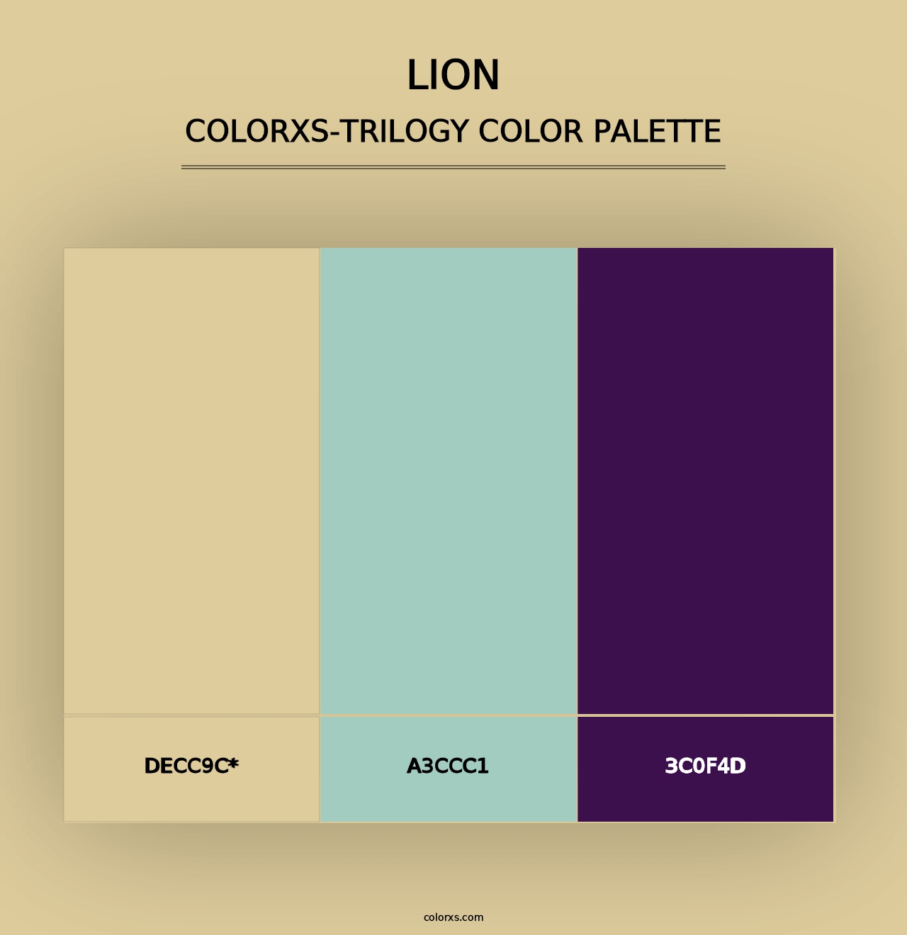 Lion - Colorxs Trilogy Palette