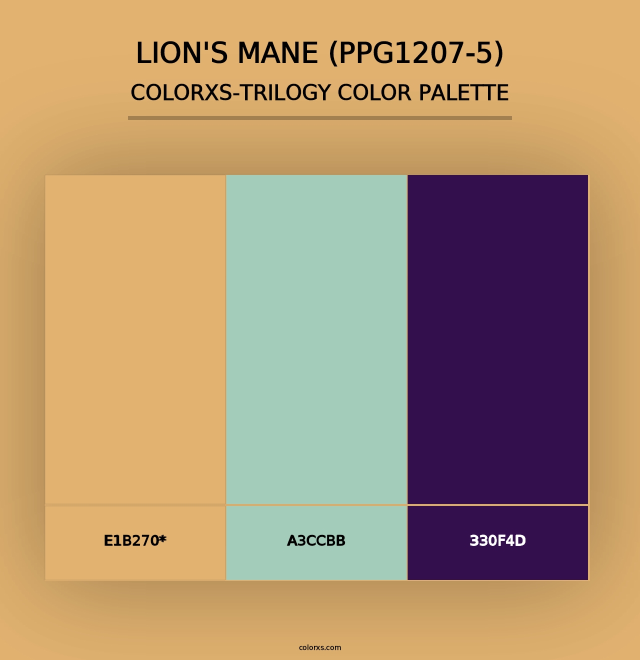 Lion's Mane (PPG1207-5) - Colorxs Trilogy Palette