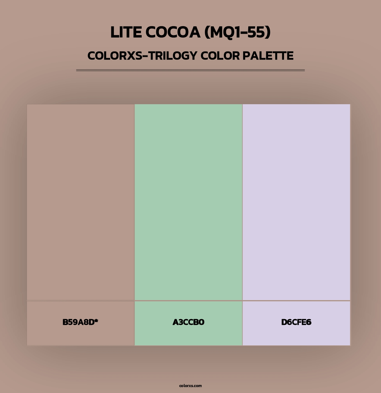 Lite Cocoa (MQ1-55) - Colorxs Trilogy Palette