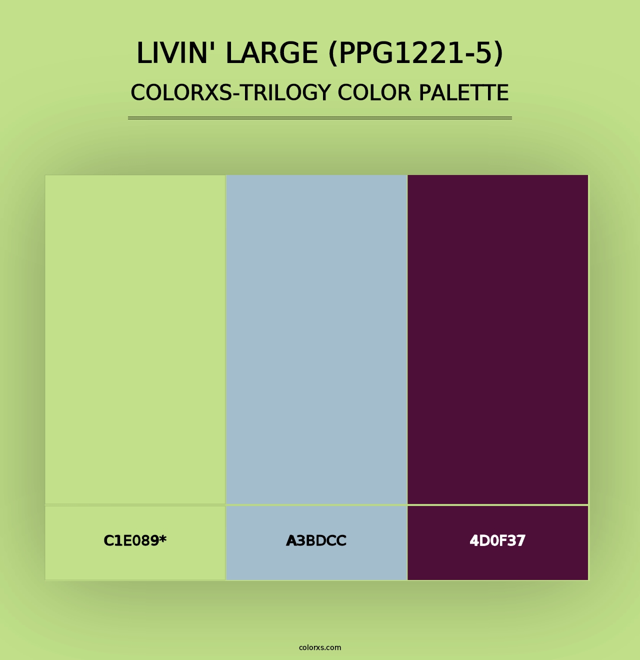 Livin' Large (PPG1221-5) - Colorxs Trilogy Palette