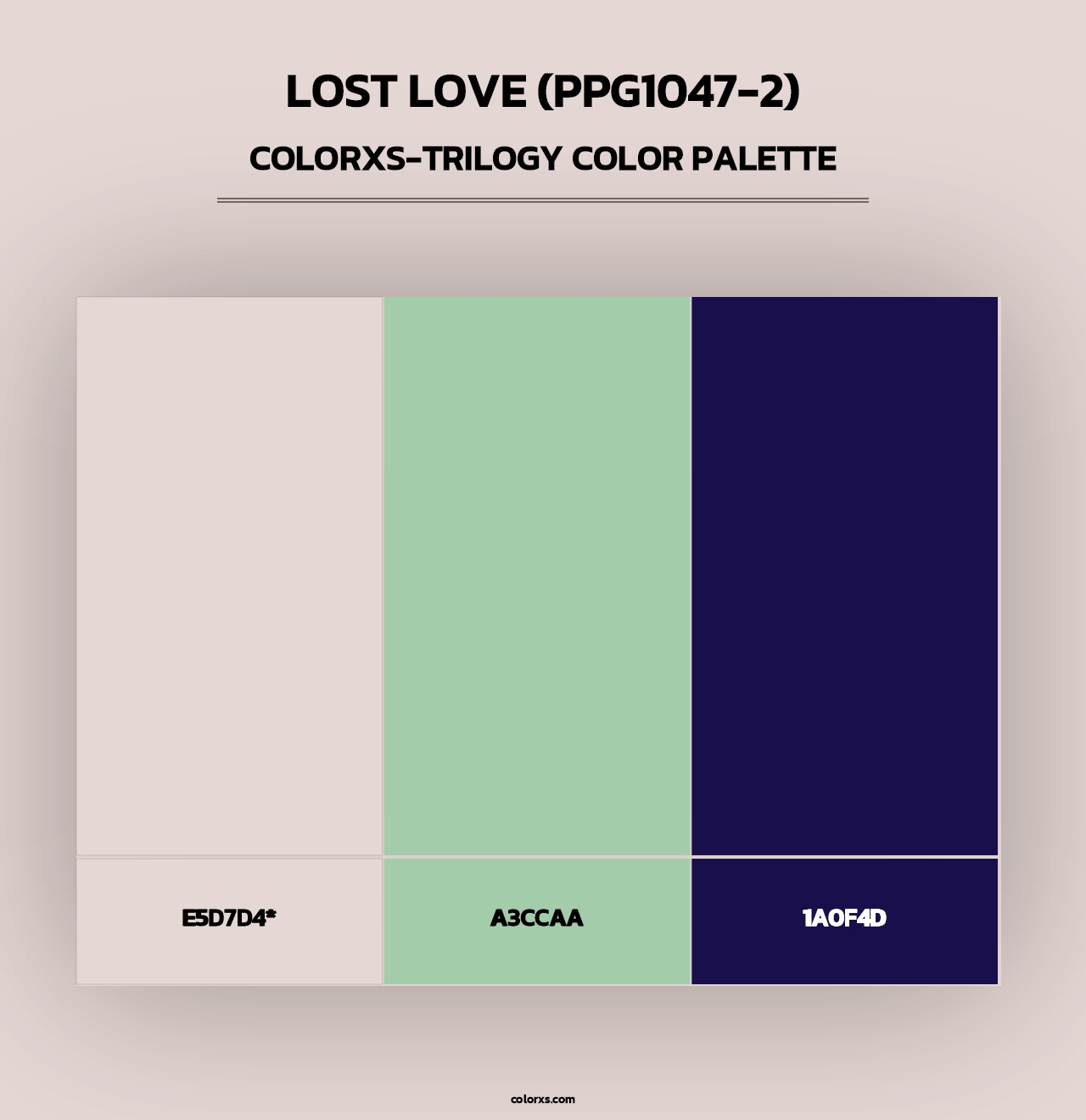 Lost Love (PPG1047-2) - Colorxs Trilogy Palette