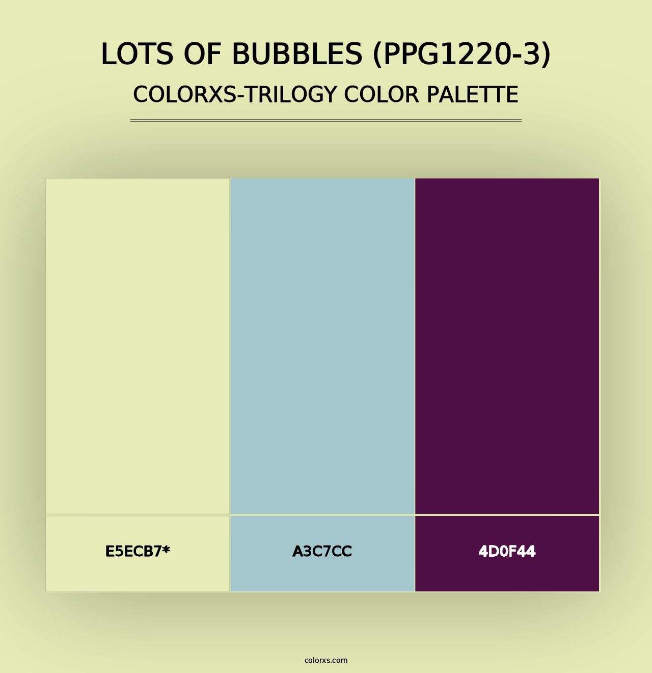 Lots Of Bubbles (PPG1220-3) - Colorxs Trilogy Palette