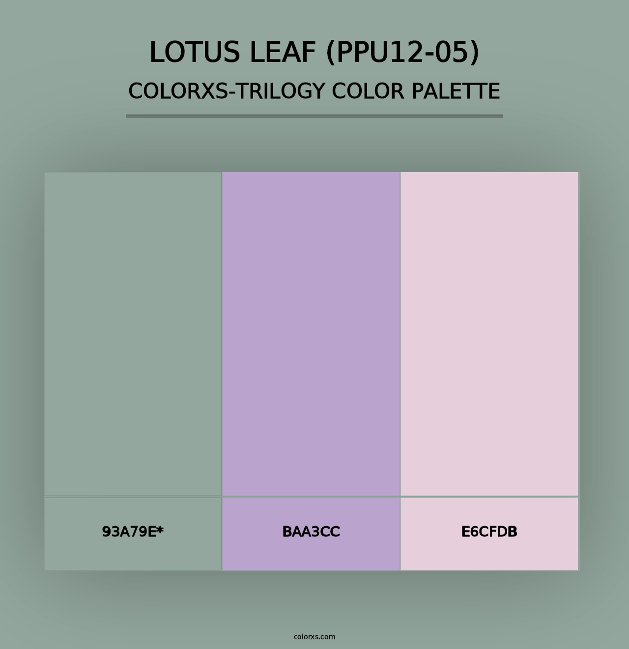 Lotus Leaf (PPU12-05) - Colorxs Trilogy Palette