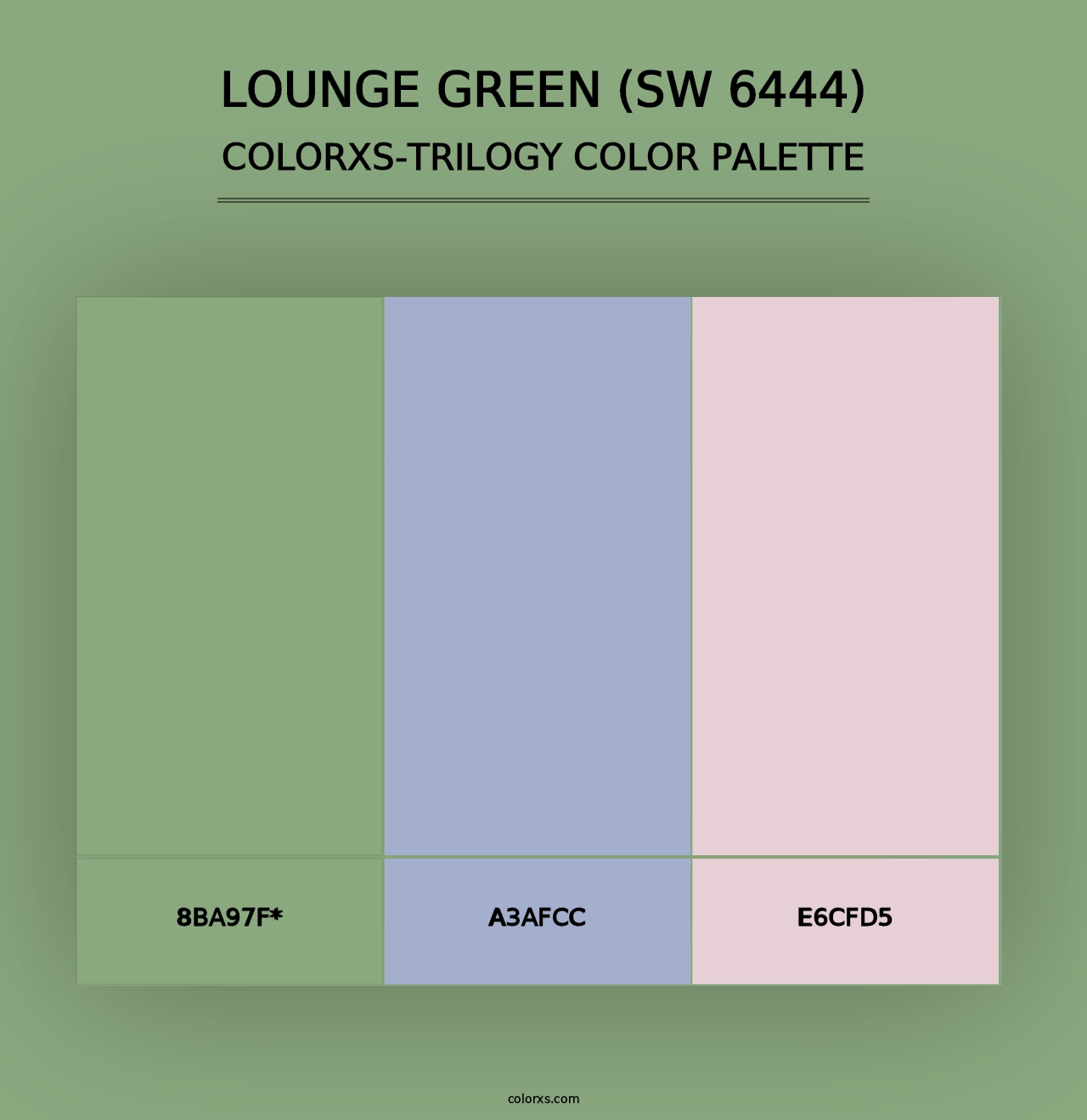 Lounge Green (SW 6444) - Colorxs Trilogy Palette