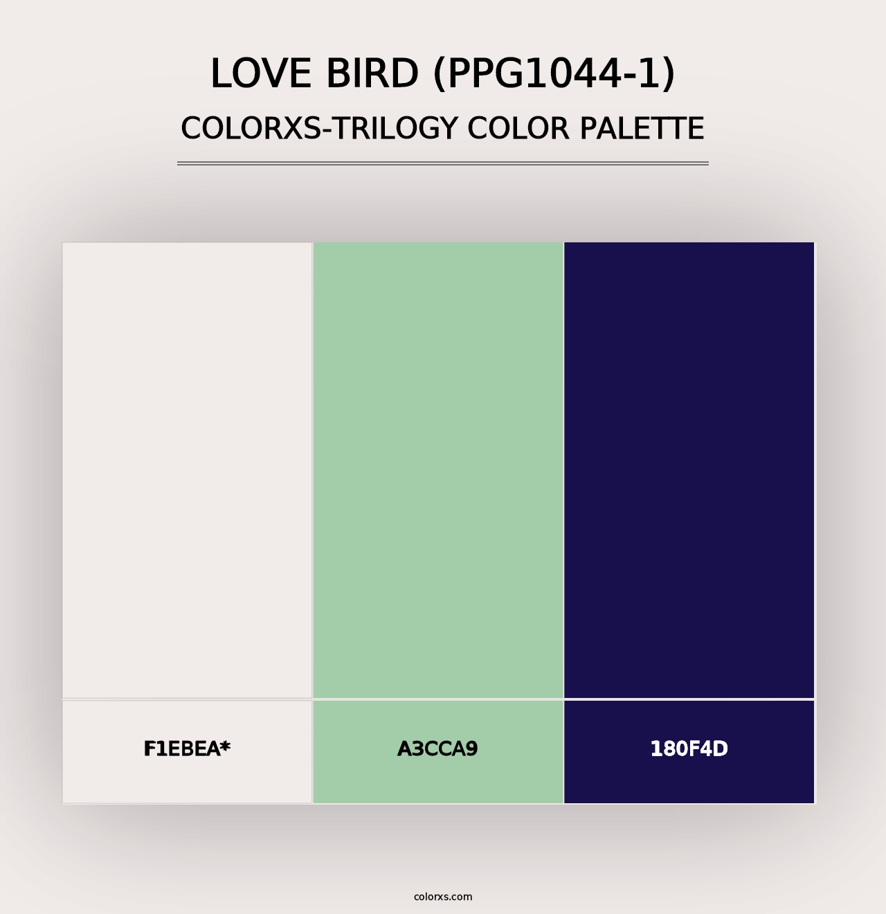 Love Bird (PPG1044-1) - Colorxs Trilogy Palette