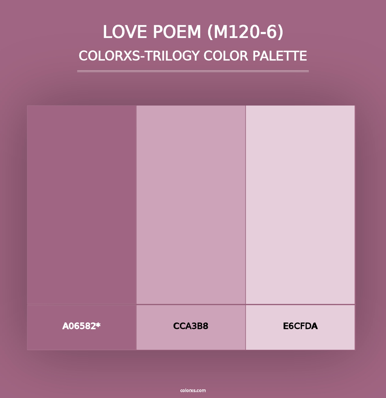 Love Poem (M120-6) - Colorxs Trilogy Palette