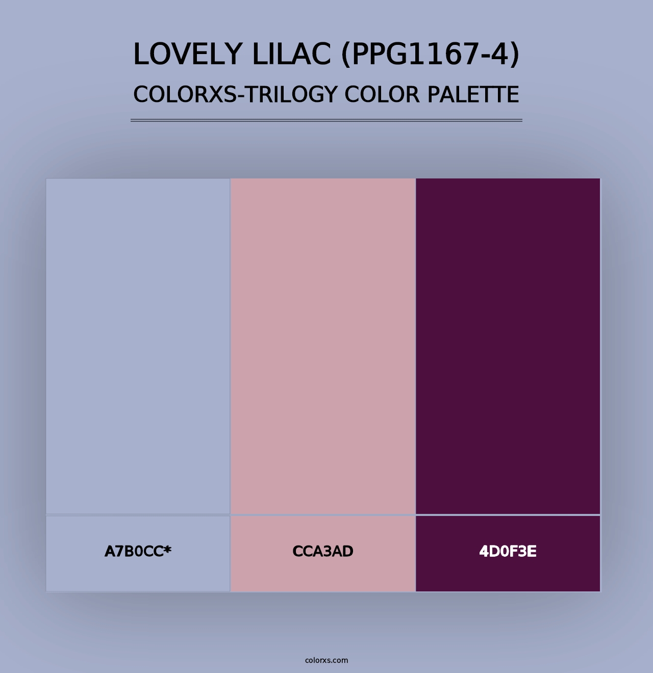 Lovely Lilac (PPG1167-4) - Colorxs Trilogy Palette