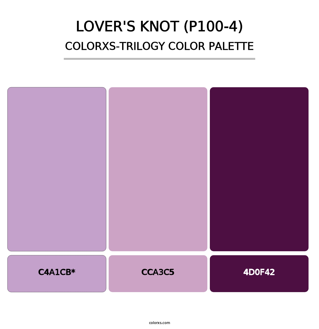 Lover'S Knot (P100-4) - Colorxs Trilogy Palette