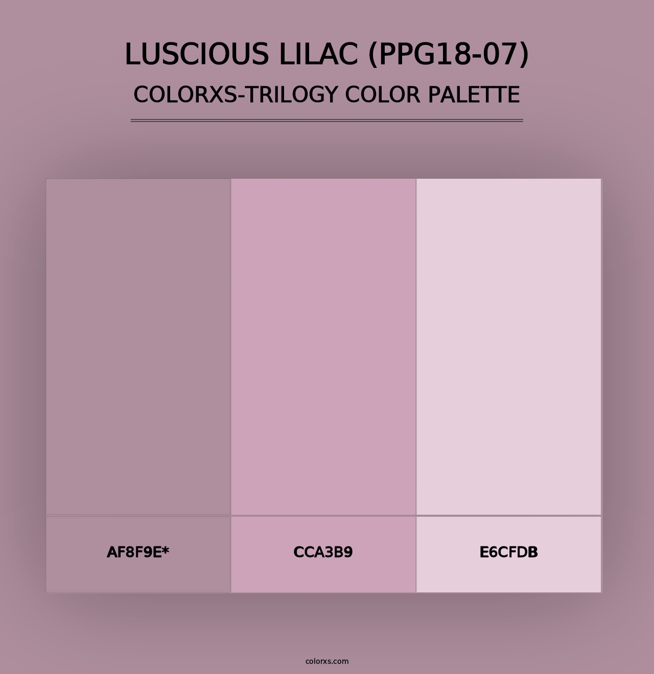 Luscious Lilac (PPG18-07) - Colorxs Trilogy Palette