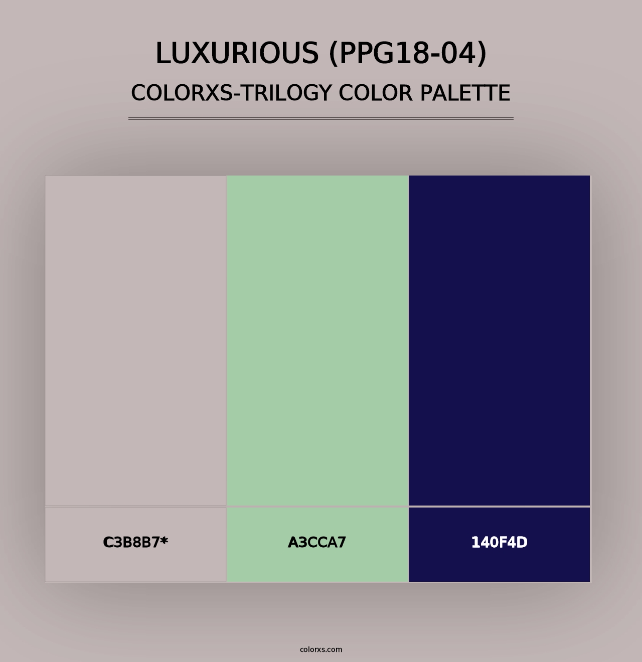 Luxurious (PPG18-04) - Colorxs Trilogy Palette