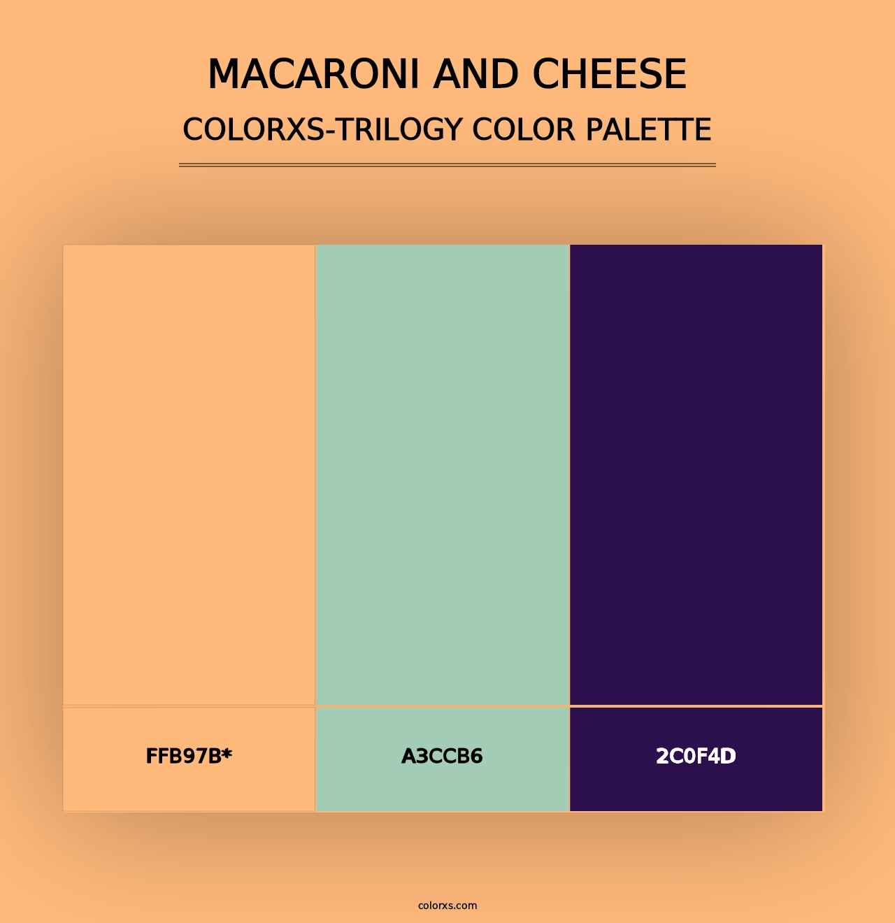 Macaroni and Cheese - Colorxs Trilogy Palette