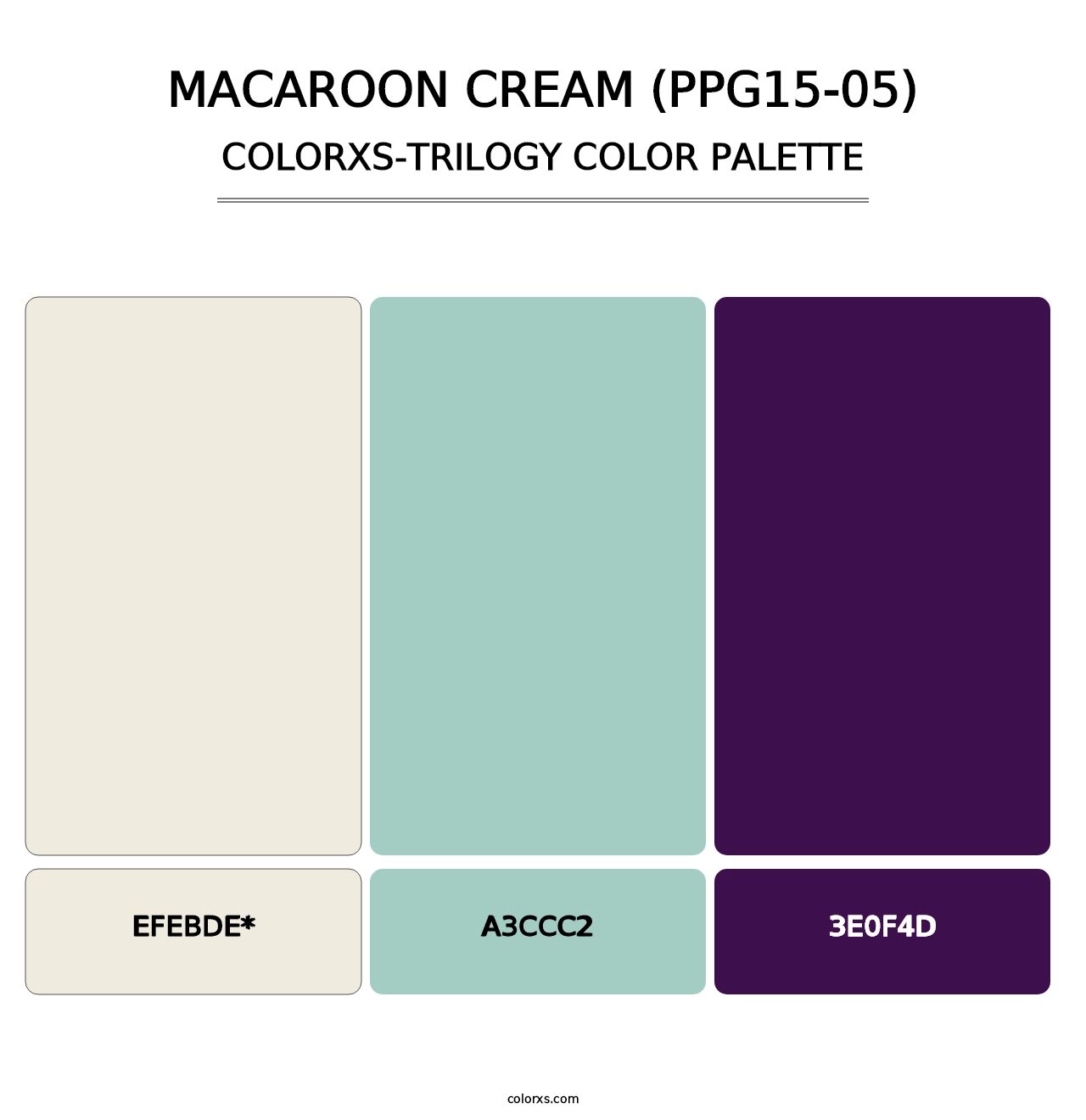 Macaroon Cream (PPG15-05) - Colorxs Trilogy Palette